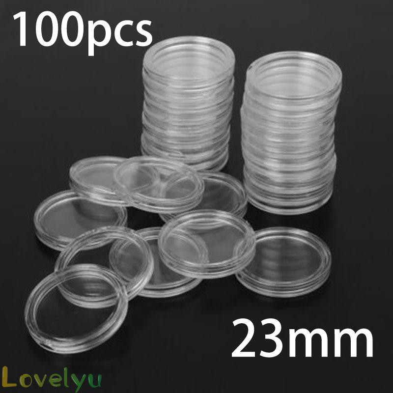 Coin Capsule High transparency coating Neatly trimmed edge Use and carry Round Storage Protection Containers 23mm
