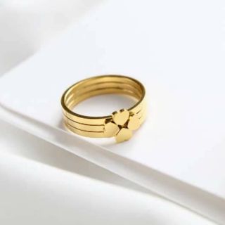 Nhẫn titan cỏ bốn lá tháo rời được