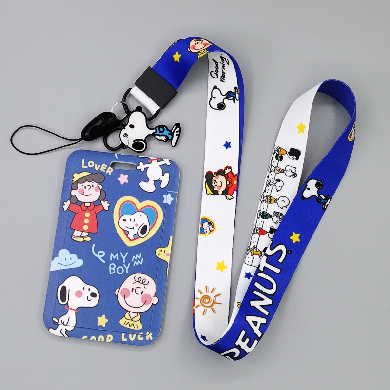 Dây Đeo Thẻ ID/Thẻ Học Họa Tiết Hoạt Hình Snoopy Xinh Xắn