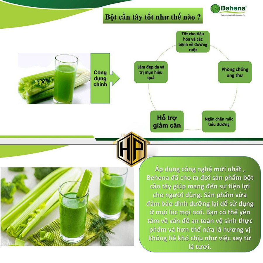 [Mã 267FMCGSALE giảm 8% đơn 500K] Bột cần tây nguyên chất Behena 50gr - Cải thiện sức khoẻ tim mạch - HapuFood | BigBuy360 - bigbuy360.vn