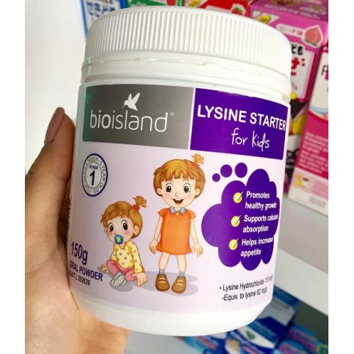 Bột tăng chiều cao cho bé Bio Island Lysine Starter for Kids 150g'