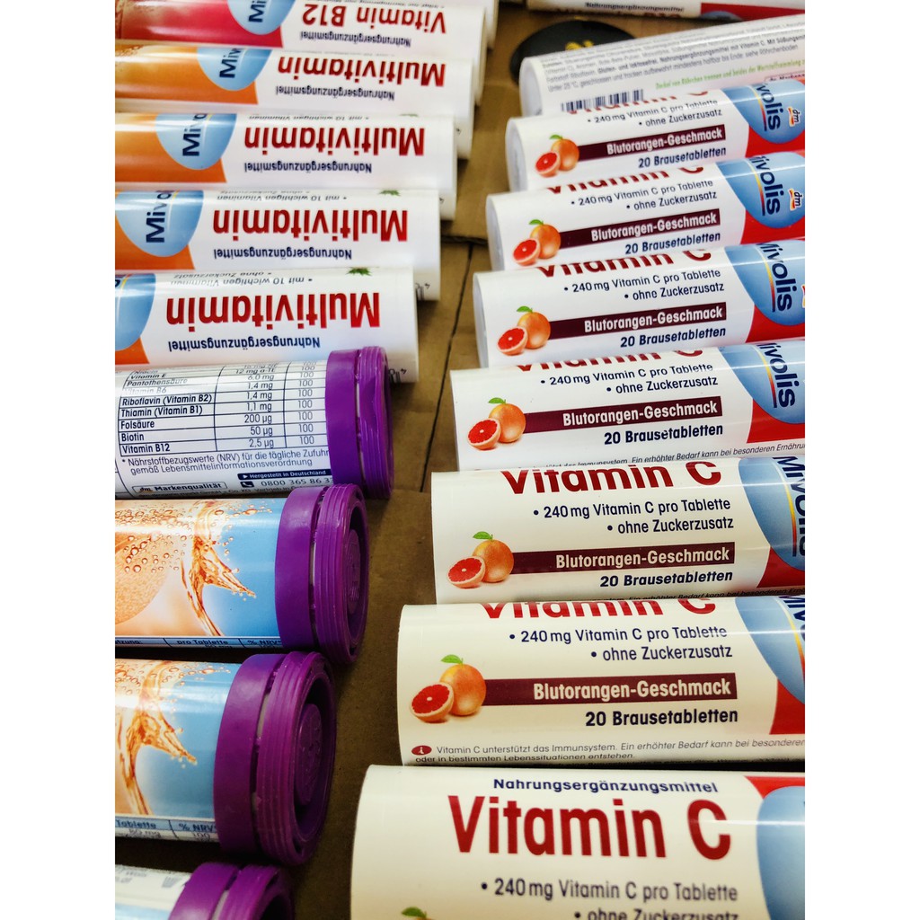 Viên sủi Mivolis Multivitamin vị trái cây tự nhiên - hàng nội địa Đức | BigBuy360 - bigbuy360.vn