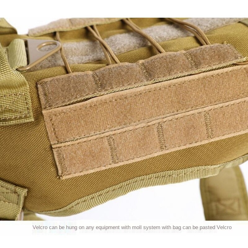 Quần áo cho chó chiến thuật quân sự 1OOOD Nylon chống thấm cho chó Vest ngoài trời Ngụy trang cho chó lớn