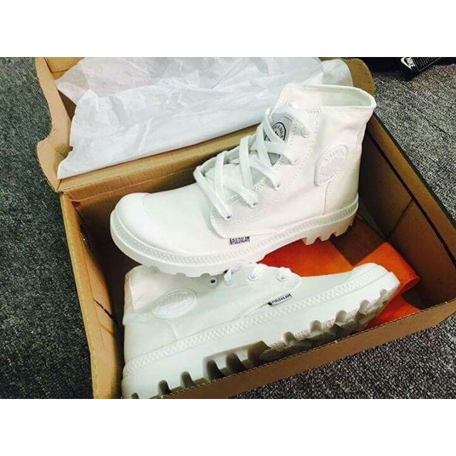 Giày palladium baggy trắng full