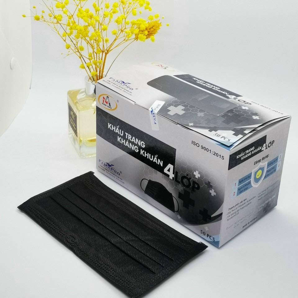 Combo 5 hộp khẩu trang y tế 4 lớp kháng khuẩn Famapro Cô gái