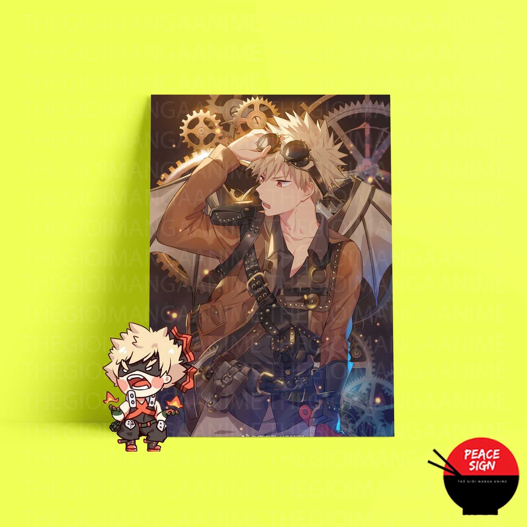 (NHIỀU MẪU) Tấm Postcard cao cấp giấy 260gsm in hình BAKUGOU KATSUKI - BOKU NO HERO ACADEMIA ảnh đẹp mẫu