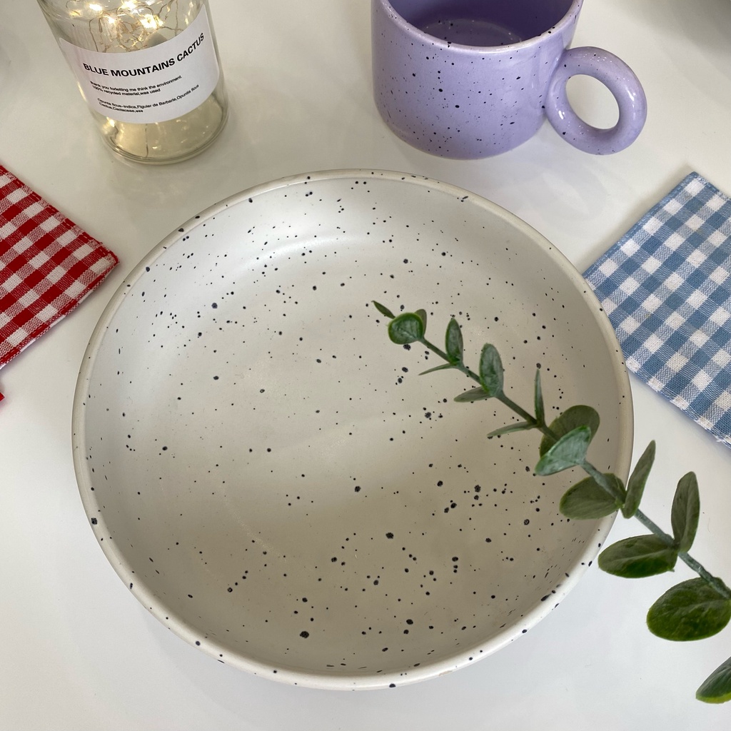 Bát Salad cỡ lớn sâu lòng hoạ tiết muối tiêu trẻ trung hiện đại minimal tối giản