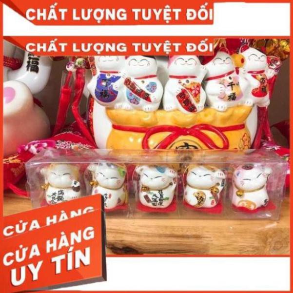 Giá hủy diệt -  Bộ ngũ mèo thần tài-Đa sắc đa tài 4cm