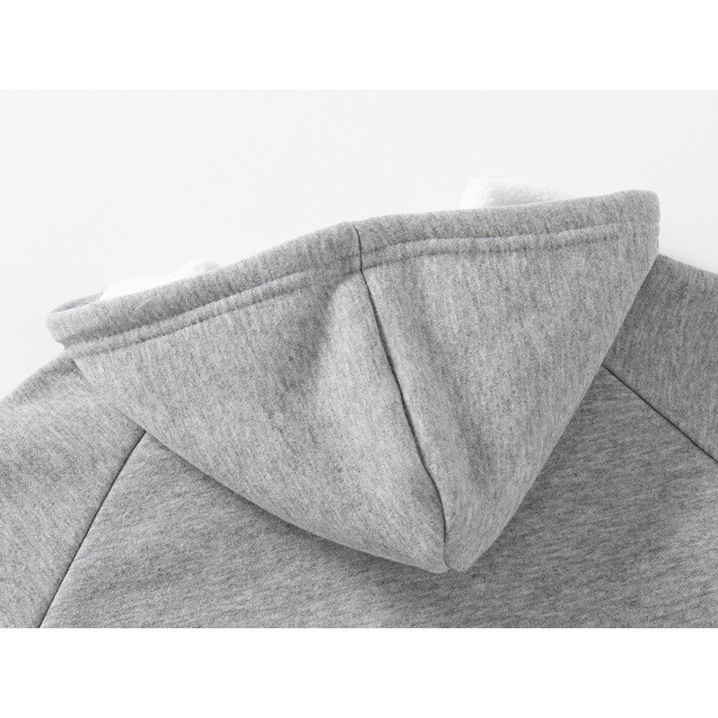Áo Hoodie cho bé  Wapypy áo nỉ có mũ phối màu siêu ấm 10-35kg QTE111