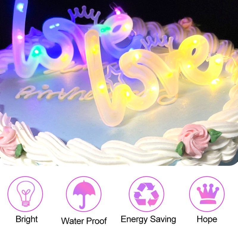 Đèn Led Neon Hình Trái Tim In Chữ Dùng Trang Trí Bó Hoa Độc Đáo