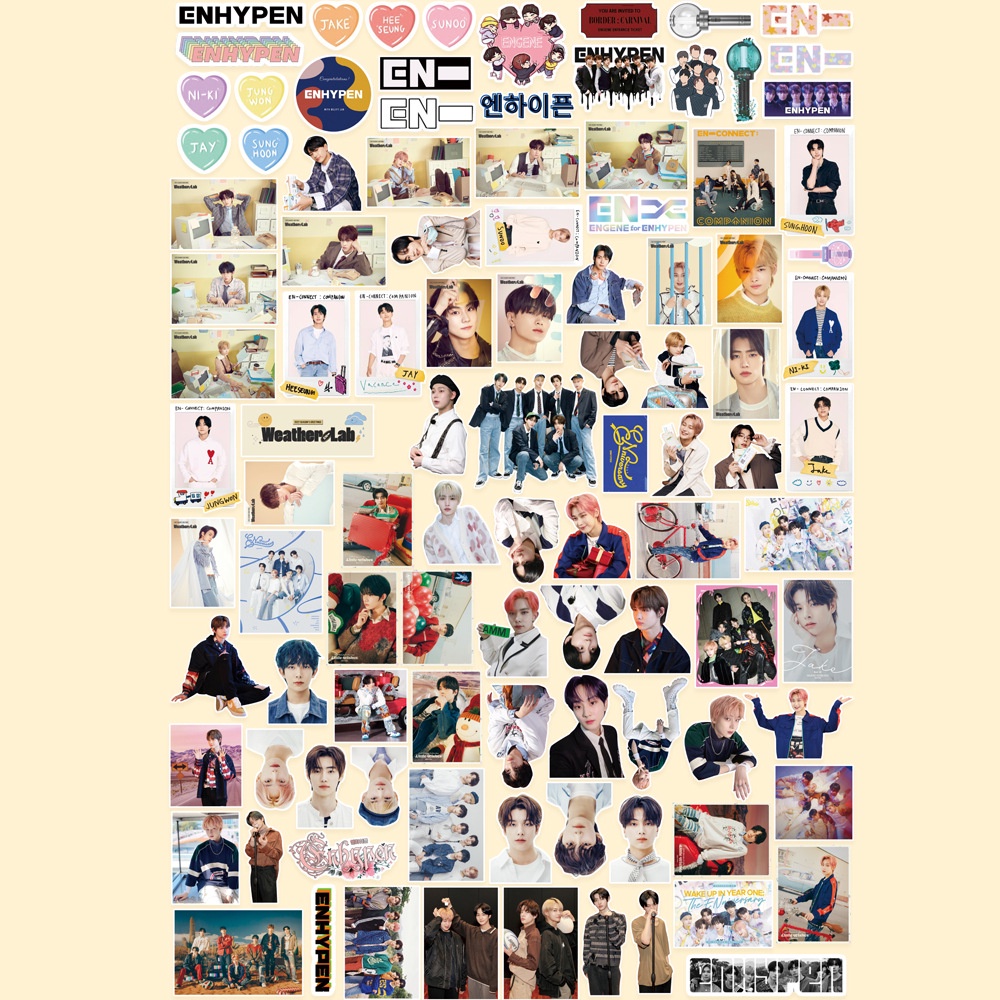 ENHYPEN 2022 SEASON’S GREETINGS Weather Lab Stickers Phone Luggage Tag Diy Sticker