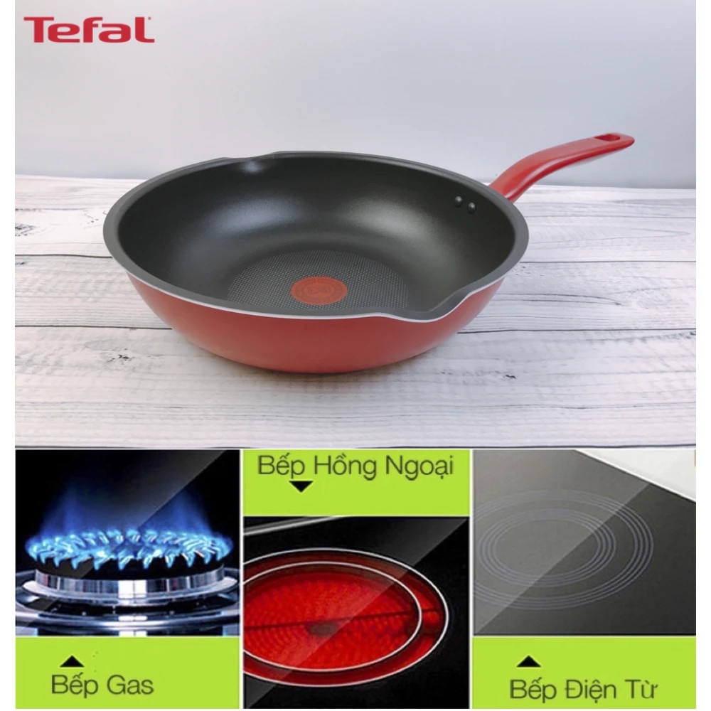 Chảo chống dính sâu lòng Tefal So Chef size 24cm nấu được mọi loại bếp