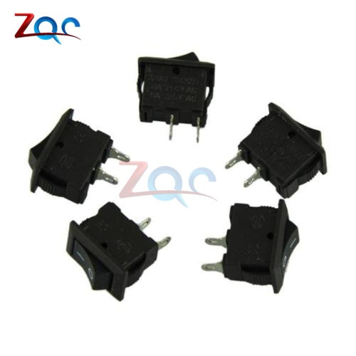 Bộ 5 Công Tắc Bập Bênh 2 Chân On/Off Tròn KCD1-101 125V Chuyên Dụng Dành Cho Tàu Thuyền/Xe Hơi
