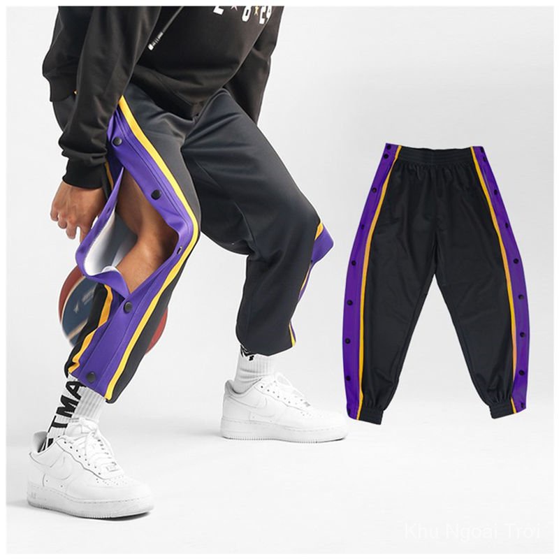 Quần thể thao bóng rổ ống rộng phối nút toàn diện thời trang sành điệu cho nam