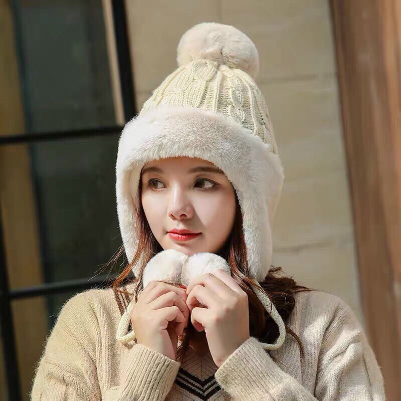MŨ LÔNG CỪU PHONG CÁCH HÀN QUỐC MÃU MỚI SIÊU ĐẸP CỰC ẤM