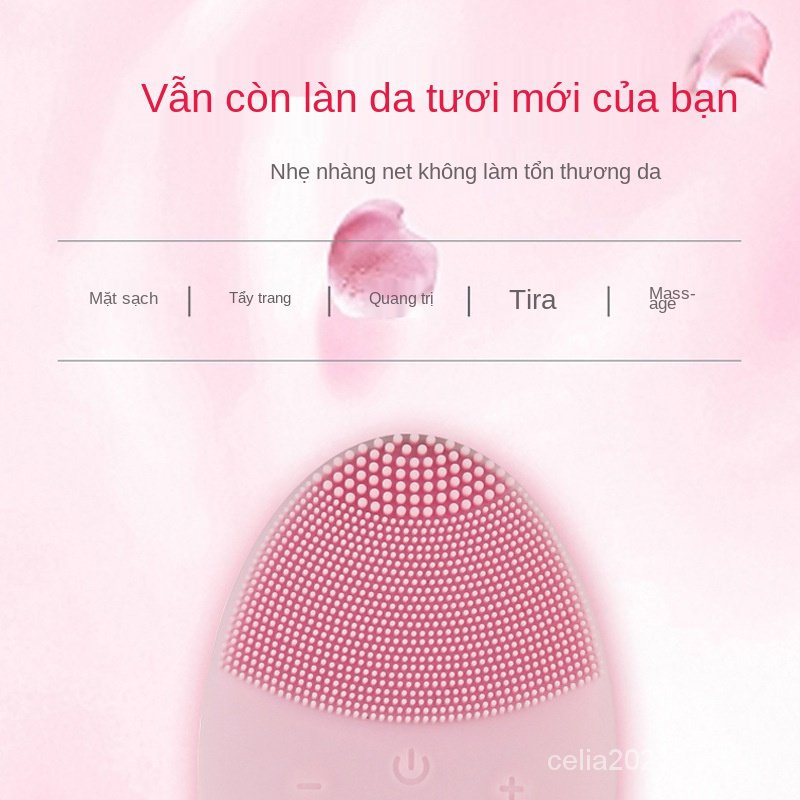 [Hàng mới về] Máy rửa mặt silicon giảm mụn làm sạch sâu lỗ chân lông