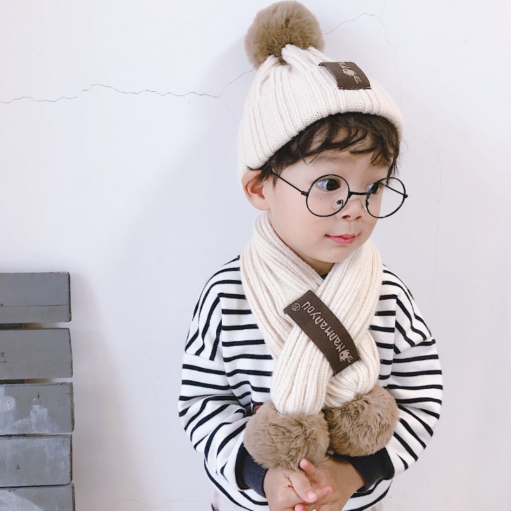 Combo Khăn Len Quàng Cổ Và Mũ Len Cho Bé Trai Và Bé Gái Phong Cách Hàn Quốc Siêu Xinh Cho Bé Từ 1 Đến 6 Tuổi