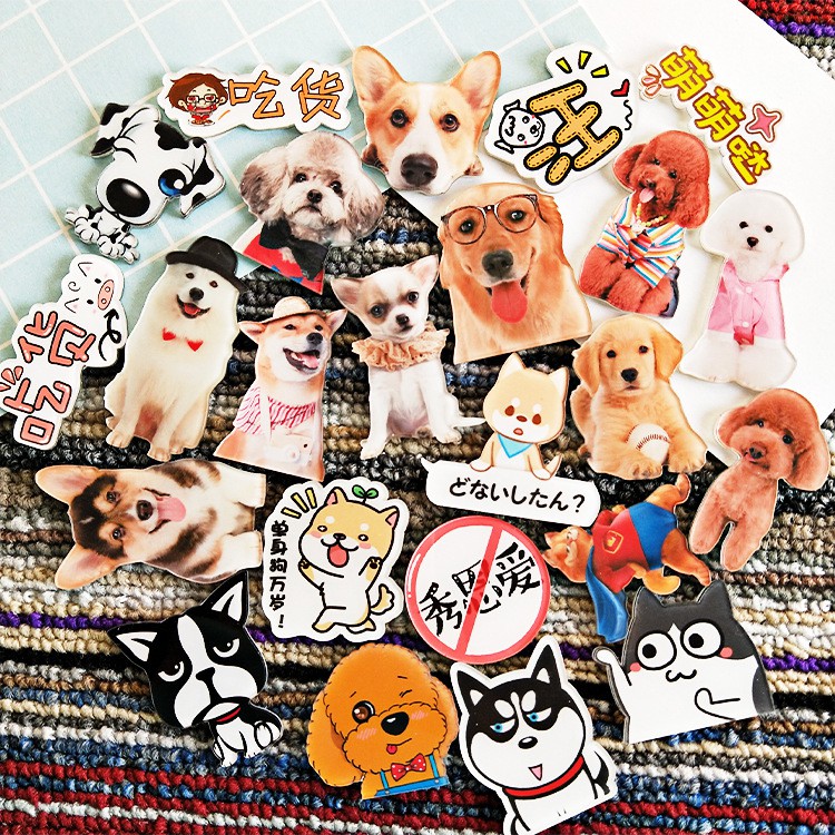 Nam Châm Trang Trí Tủ Lạnh Hình Chó 3D Thông Minh - Nam Châm Hoạt Hình Dán Giấy Dễ Thương