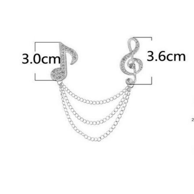 CÀI ÁO HÌNH NỐT NHẠC ĐÔI ĐÍNH ĐÁ CỰC ĐẸP