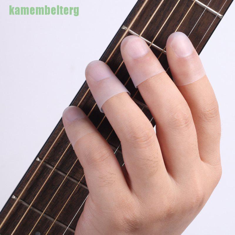 Bộ 4 miếng bọc bảo vệ đầu ngón tay hỗ trợ chơi đàn guitar chất liệu silicone tiện lợi