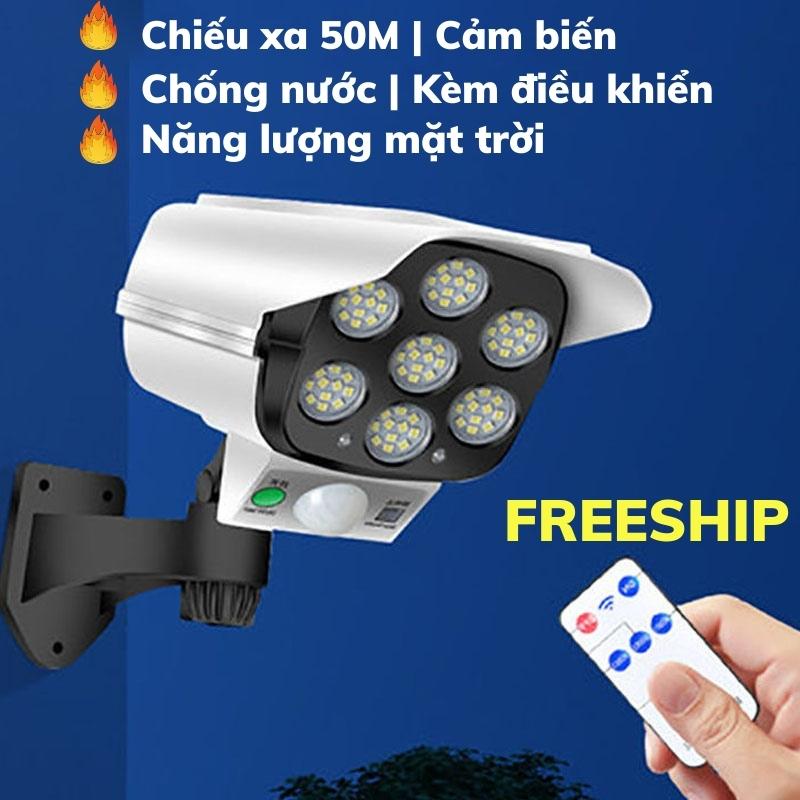 Đèn Năng Lượng Mặt Trời, Đèn Cảm Ứng Chuyển Động Hình Camera Chống Trộm Kèm Điều Khiển ĐÈN TRẦN PHÚ