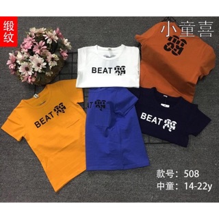 Áo đủ màu chữ beat cho bé nam