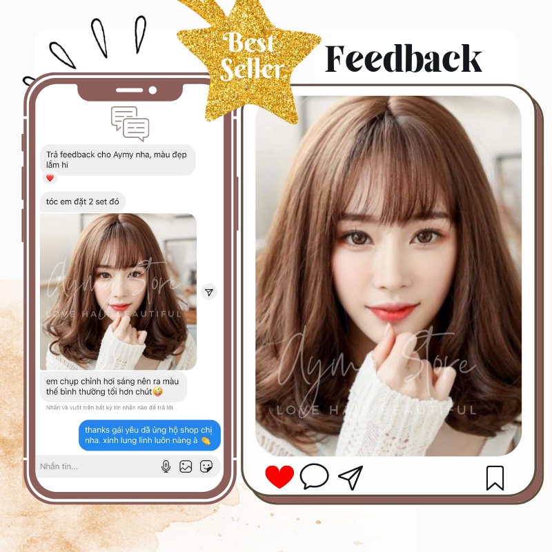 Thuốc Nhuộm Tóc NÂU CAFE | COFFEE tại nhà chính hãng không cần tẩy AYMY