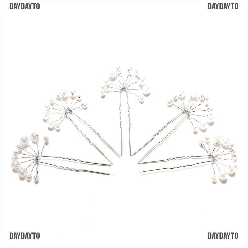 Trâm Cài Tóc Hình Bông Hoa Đính Ngọc Trai Nhân Tạo Thời Trang