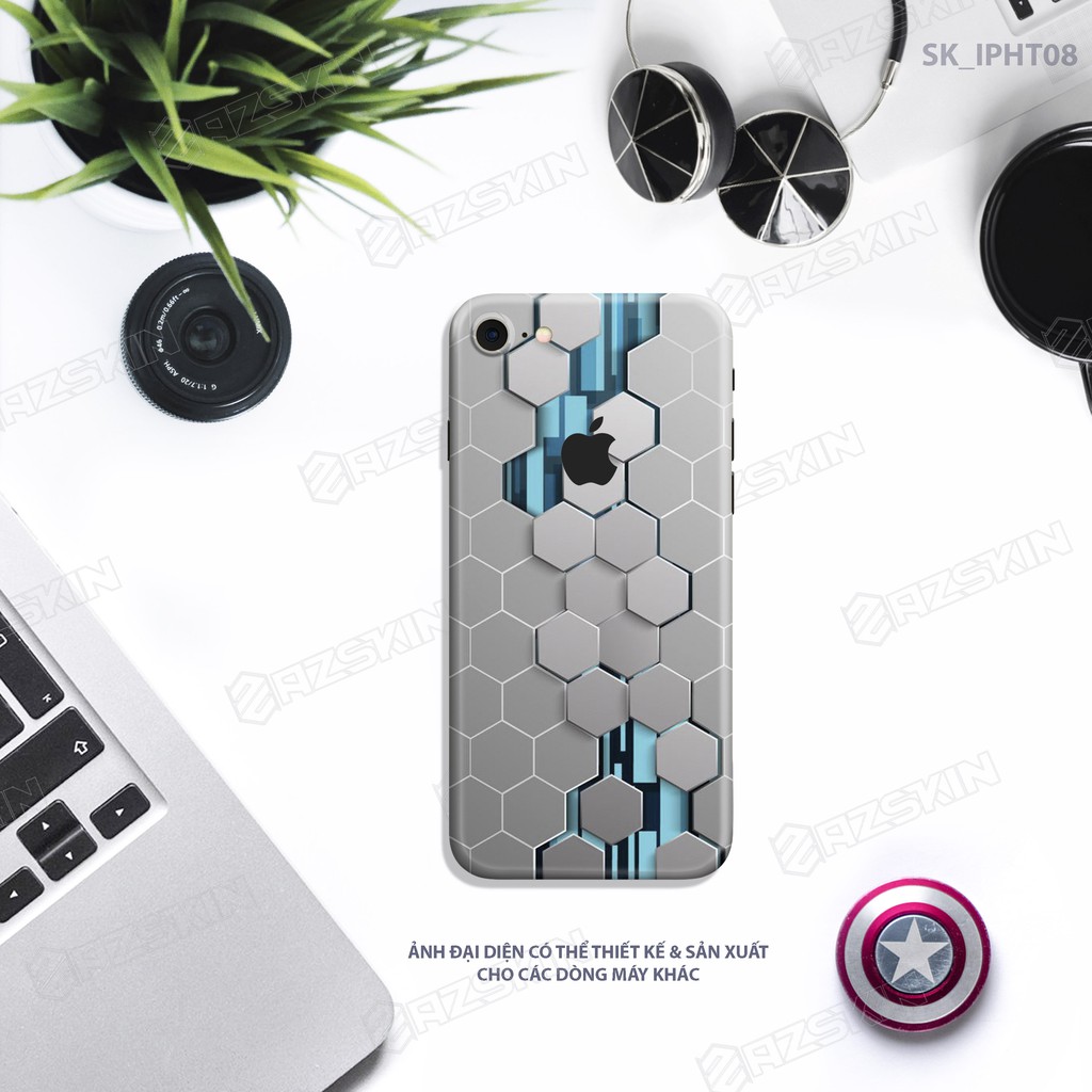 Skin IPhone full lưng viền hình 3D SKIPHT08 - Miếng dán cắt khuôn sẵn dễ sử dụng, dành cho mọi dòng IPhone