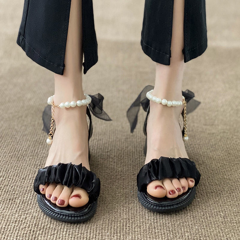 Sandal Cao Gót Thiết Kế Mới Thời Trang Mùa Hè Theo Phong Cách Pháp