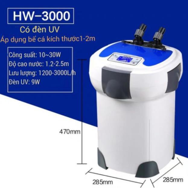 Lọc thùng Điện Tử SunSun HW-3000, lọc bể cá cảnh, bể thủy sinh. SALE! SALE!