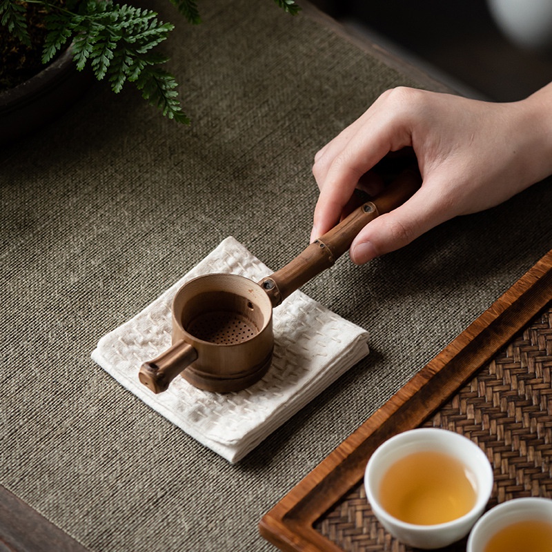 Bộ Dụng Cụ Lọc Trà Bằng Tre Sáng Tạo