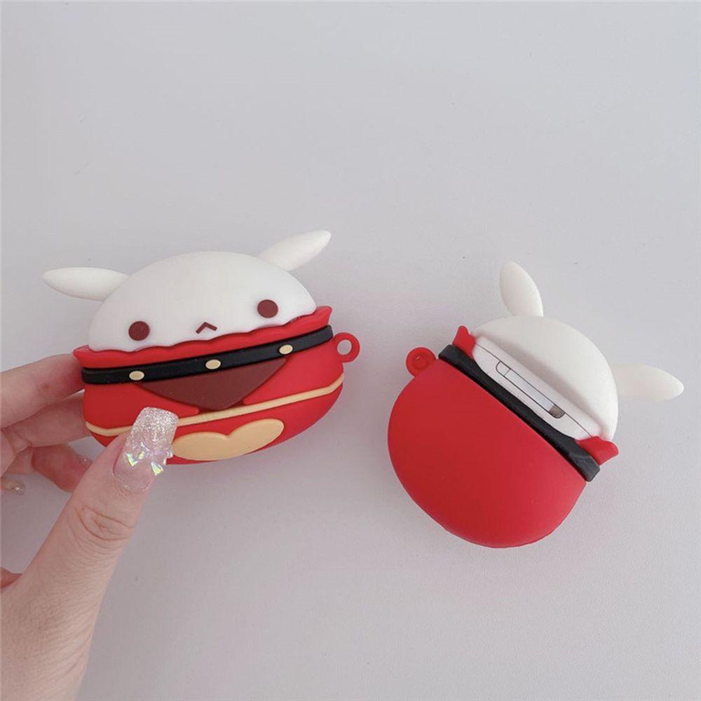CHOOKEY Vỏ Bảo Vệ Hộp Sạc Tai Nghe AirPods Pro 1 / 2 Bằng Silicon Họa Tiết Hoạt Hình Klee Ganyu Keqing Bomb Da