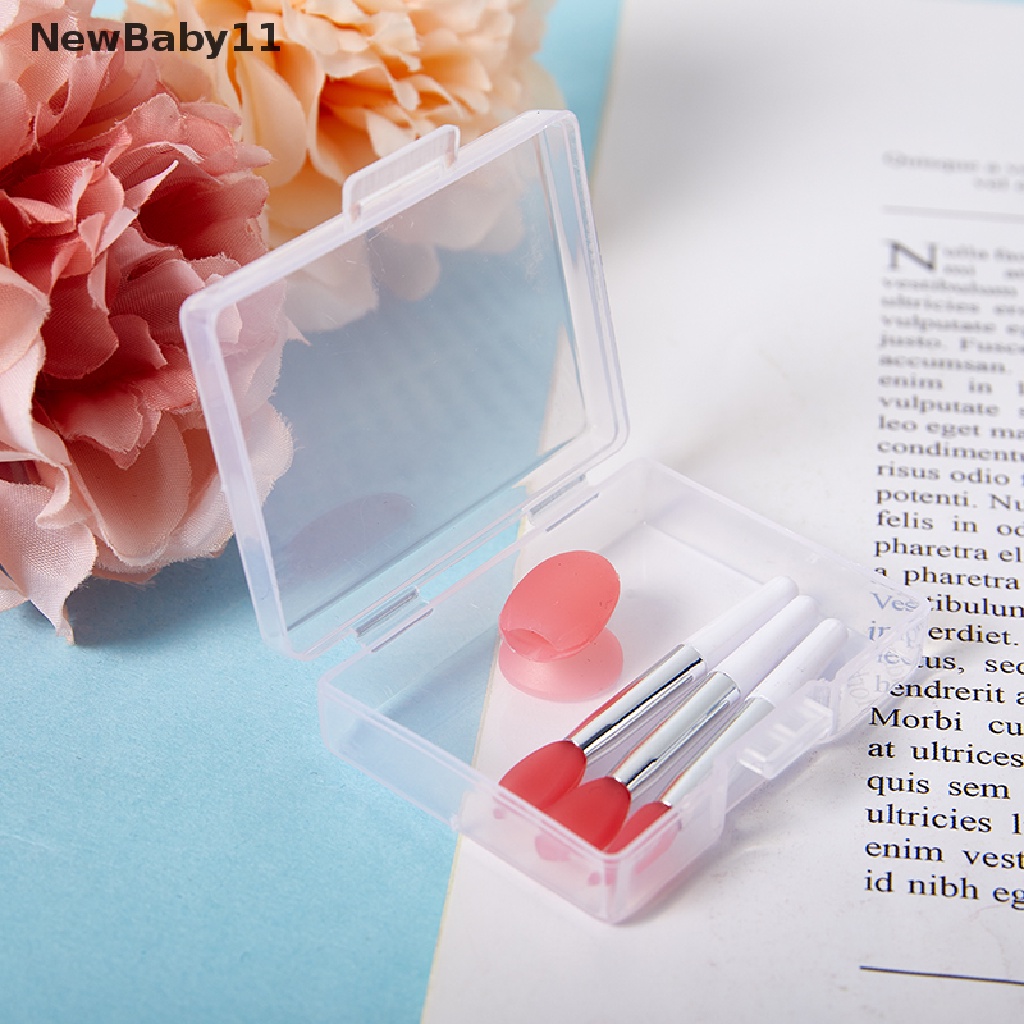 Bộ Cọ Đắp Mặt Nạ Môi Bằng Silicone Kèm Nắp Đậy Chống Bụi
