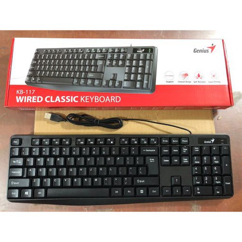 BÀN PHÍM GENIUS K117 MÀU ĐEN