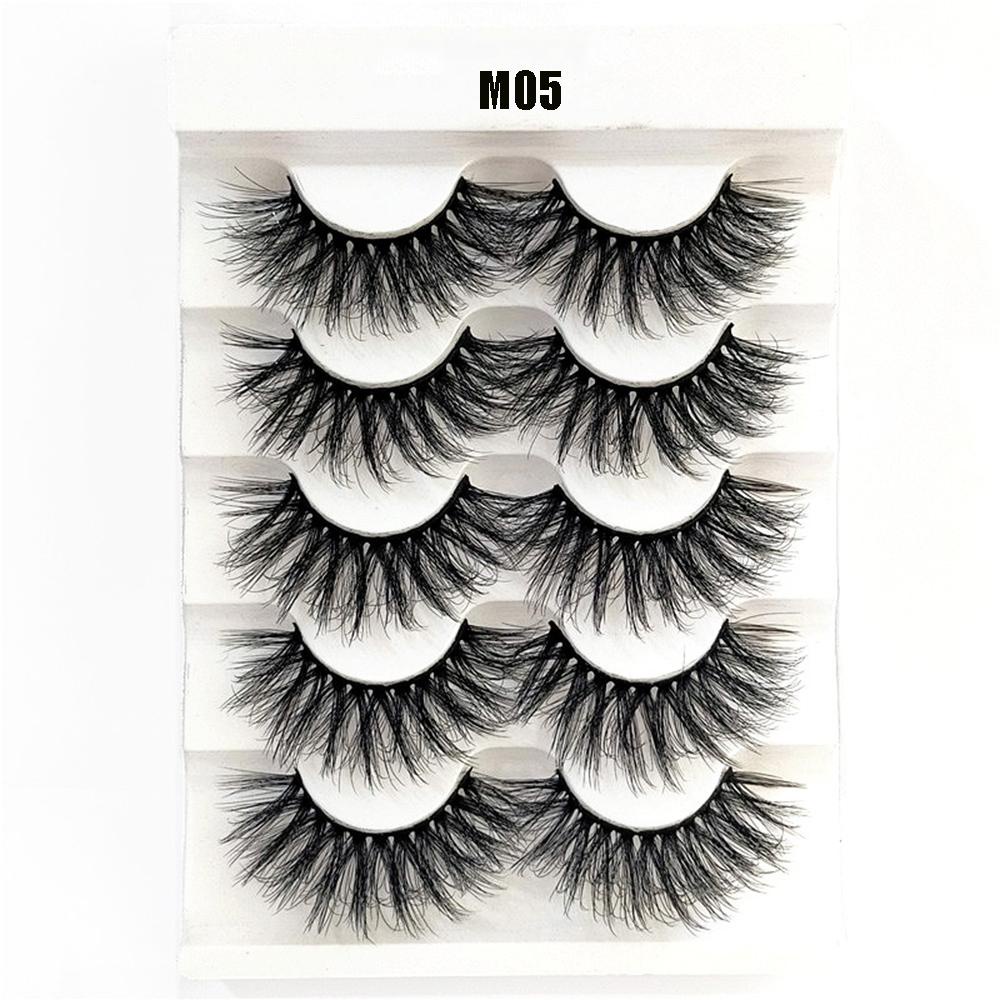 Bộ 5 Cặp Lông Mi Giả Nối Dài SKONHED Tái Sử Dụng Linh Hoạt