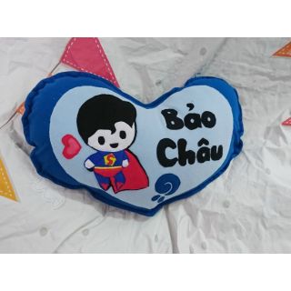Bộ 3 gối handmade hình trái tim