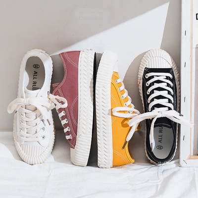 Giày Thể Thao Nữ Ulzzang Vintage, Giày Bata Dáng Basic Đế Gợn Sóng Độn 3cm 4 Màu Phong Cách Hàn Quốc - Iclassy_shoes