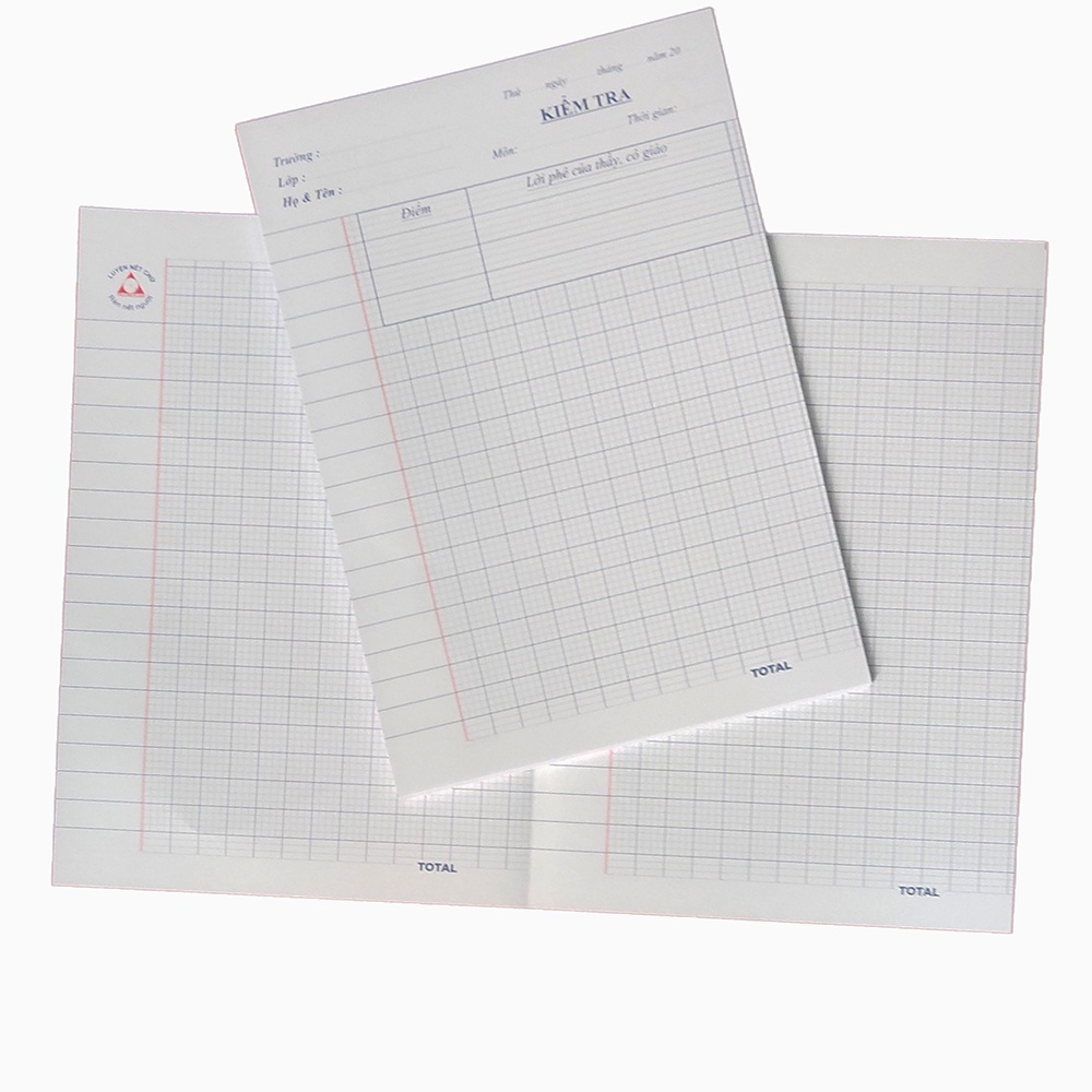Giấy kiểm tra cấp 1 (12 tờ đôi , 6 tờ đơn)