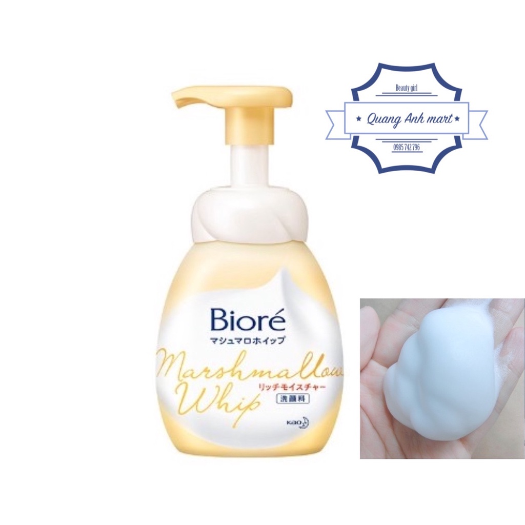Sữa rửa mặt Biore tạo bọt công nghệ nhật sạch bã nhờn 150ml