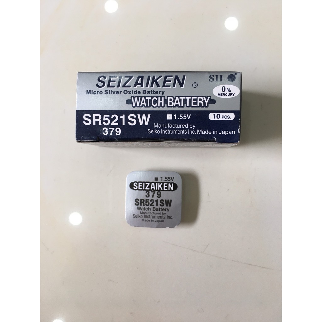 Viên Pin Seizaken SR521SW G0 LR69 379A SR521 AG0 Nhật Bản