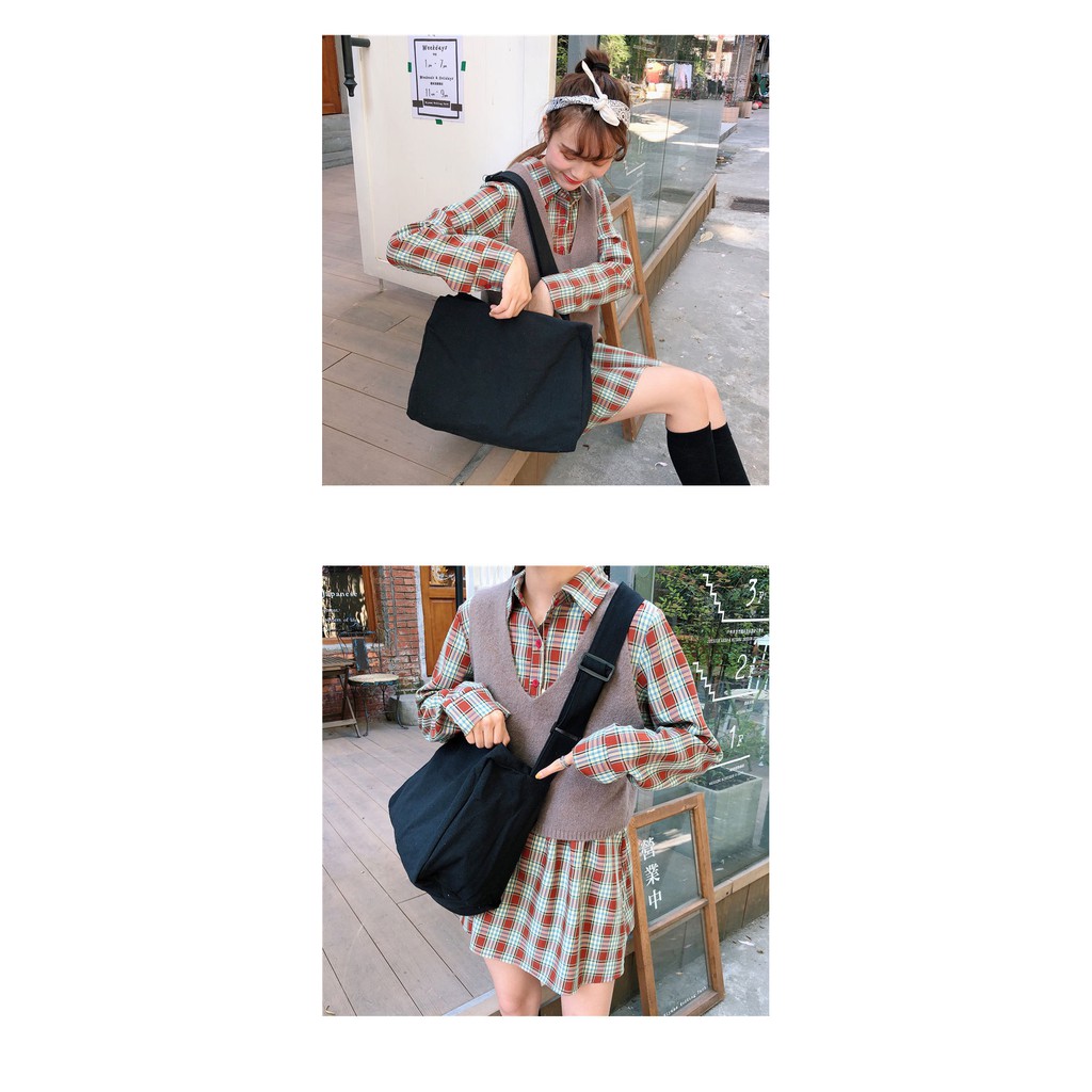 (Freeship từ 50k)MD169- Túi tote đeo chéo unisex style Harajuku Ulzzang