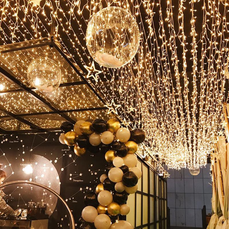Đèn Led Trang Trí Mành Thả ⚡𝗖𝗵𝗼̂́𝗻𝗴 𝗧𝗵𝗮̂́𝗺 𝗡𝘂̛𝗼̛́𝗰⚡ Dài 5M 25 Sợi Thả Cao Cấp - Đèn Led Dây Trang Trí Ngoài Trời