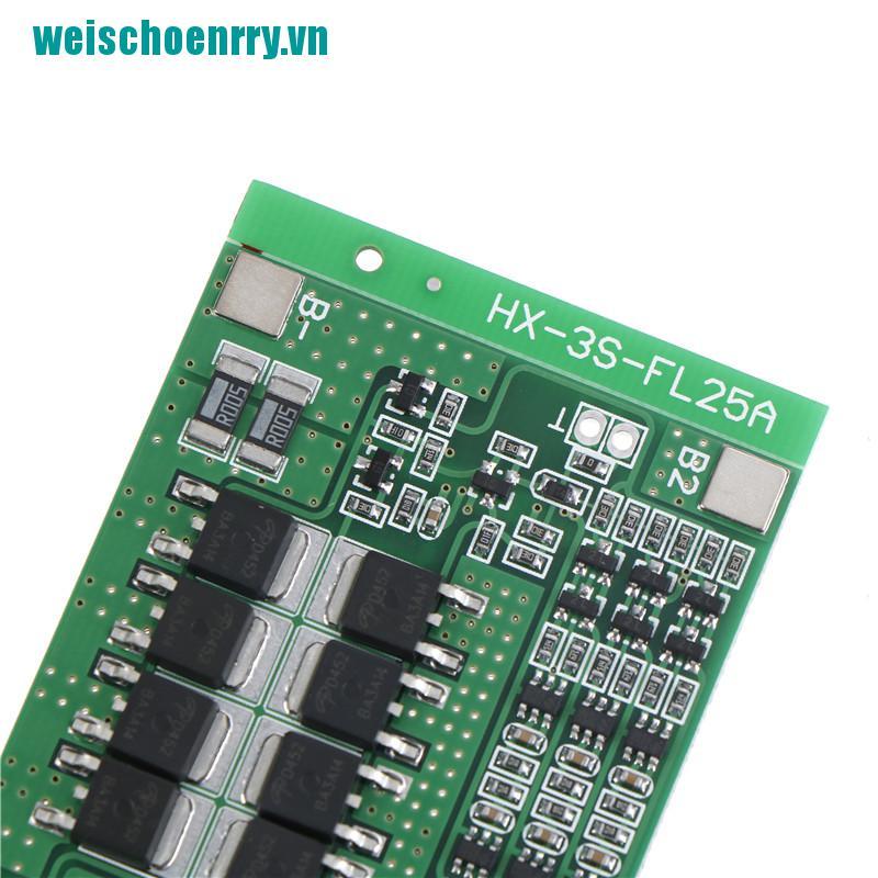 Weis♪Bộ Cân Bằng Pin Li-ion 18650 PCB 3S 25A 12V 11.1V 12.6V Sự Bảo Vệ