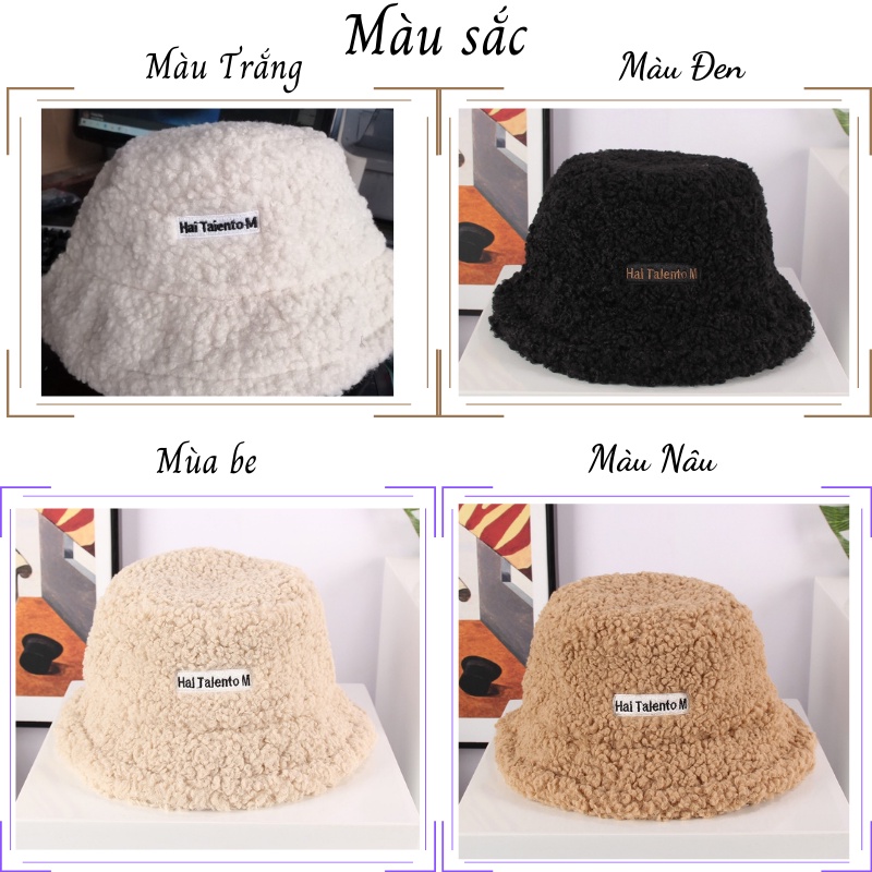 Mũ len bucket lông cừu phong cách Hàn Quốc Shinosha M001