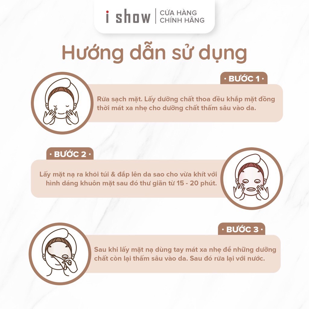 [ TẶNG KÈM 2 MIẾNG MẶT NẠ ] Hộp 5 Miếng Mặt Nạ Ngọc Trai Dưỡng Trắng Da Hàn Quốc ISHOW Pearl Brightening