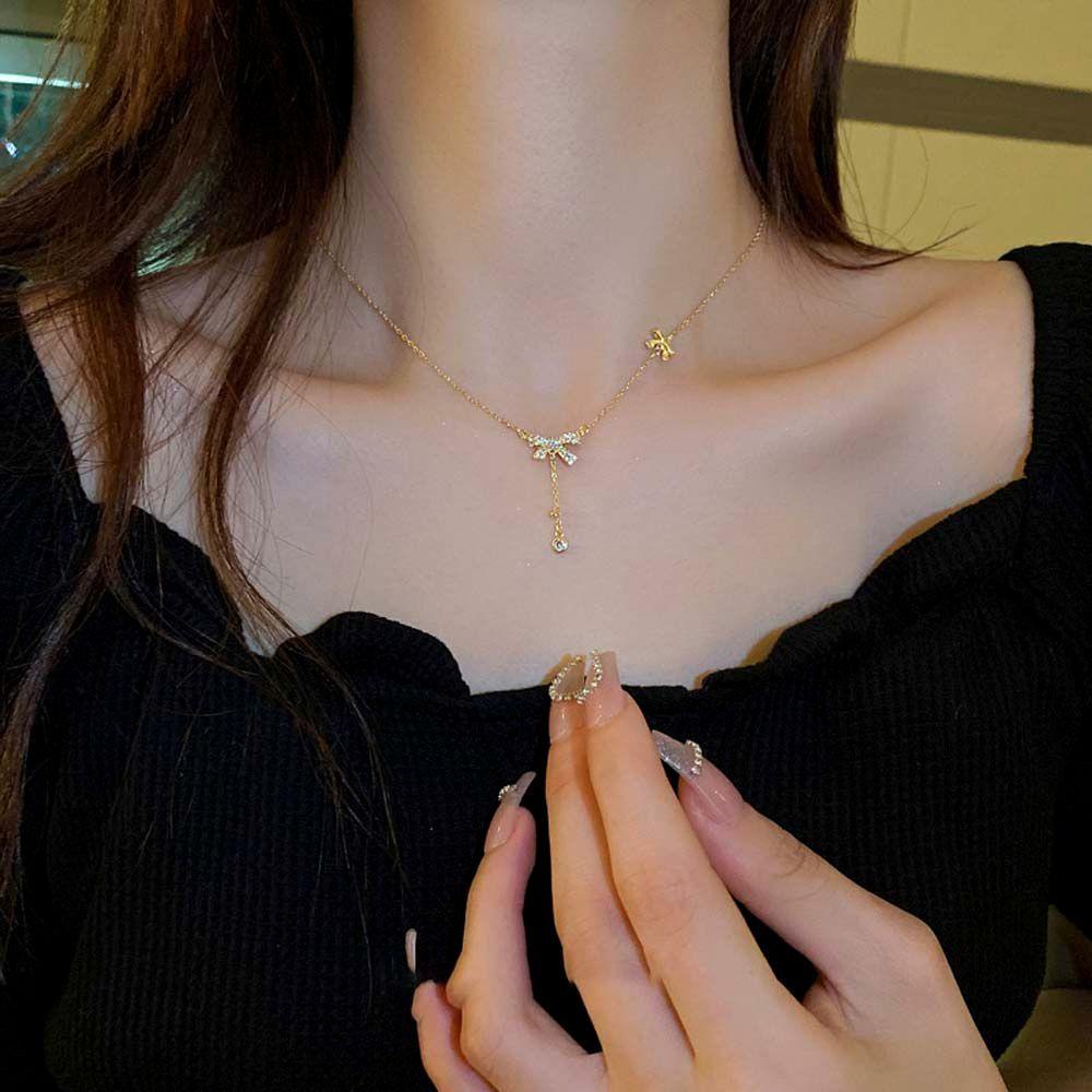 Vòng Cổ Choker Mặt Nơ VANES1 Thời Trang Hàn Quốc Có Thể Điều Chỉnh