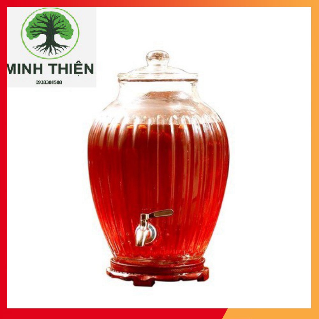 Bình Ngâm Rươu Sâm Thủy Tinh 217 10 Lít