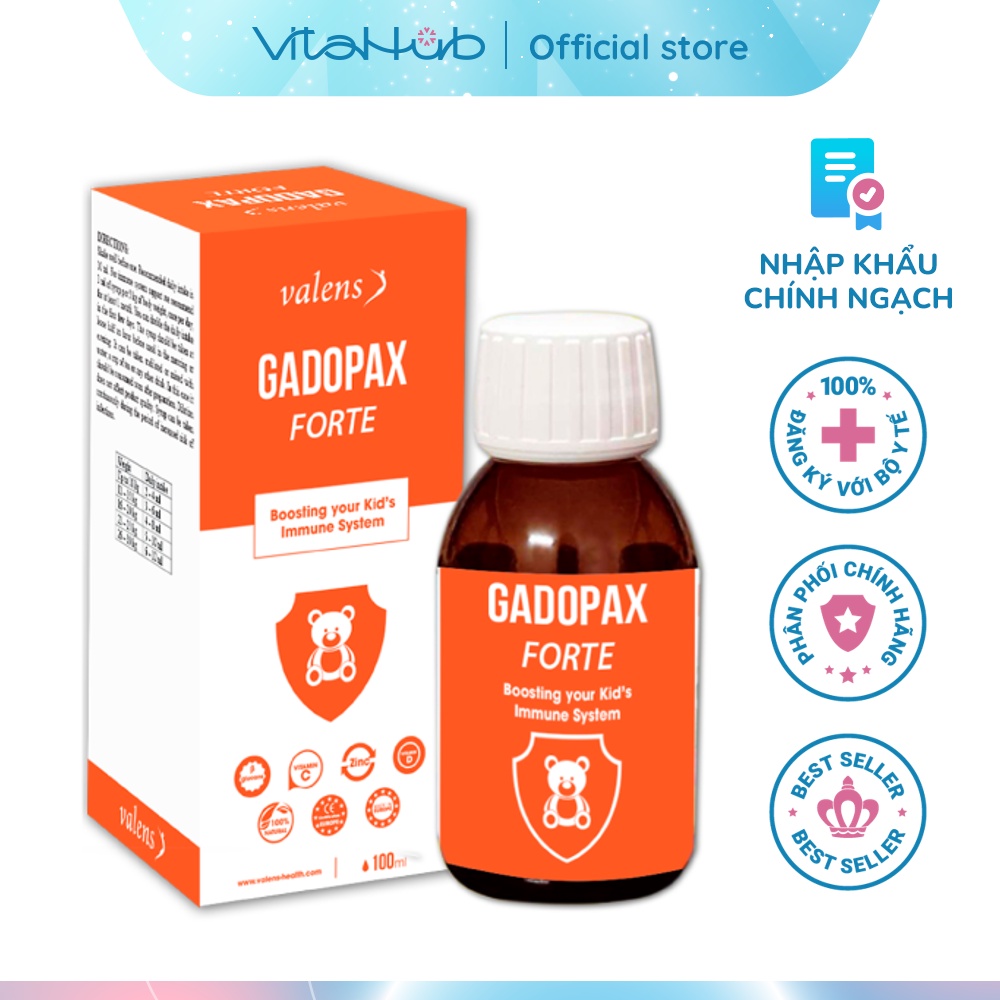 Siro tăng cường đề kháng cho bé Valens Gadopax Forte Syrup 100ml