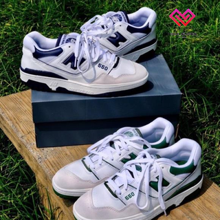Giày New Balance 550 'White Green, White Black' , NB 550 2 Màu Xanh Đen Basic Đủ Size Nam Nữ full box bill